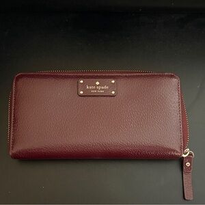 Kate Spade Maroon Leather Wallet